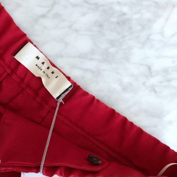 BOGO50% MARNI Cropped Woven Tappered Pantalone - Picture 6 of 8